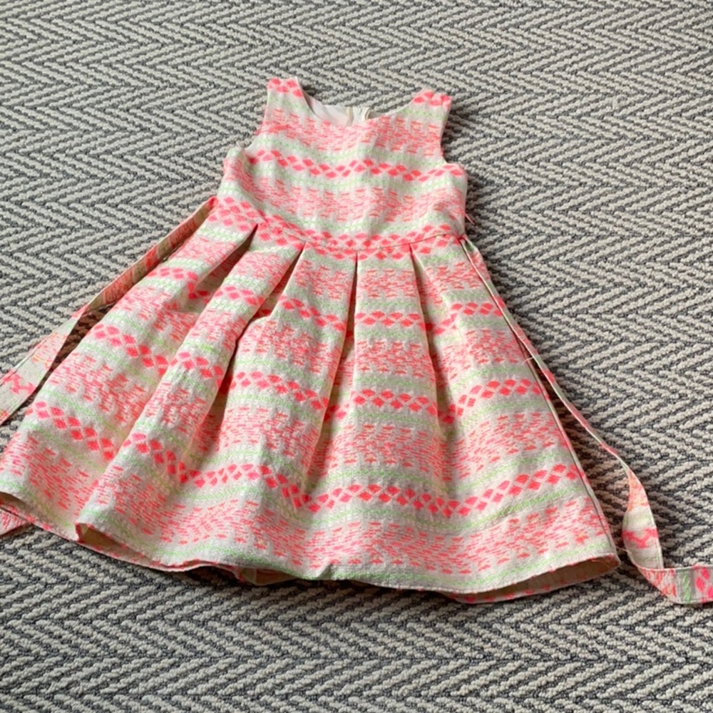 Pink and Cream Kids Formal Dress
